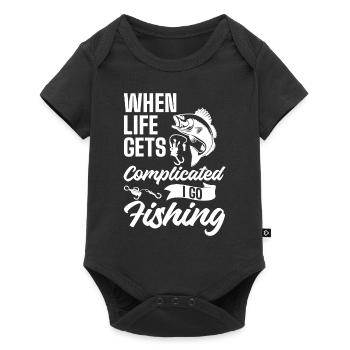 Fishing Fishing Sport Fishing Passion - Baby Premium short-sleeve bodysuit - black - Front