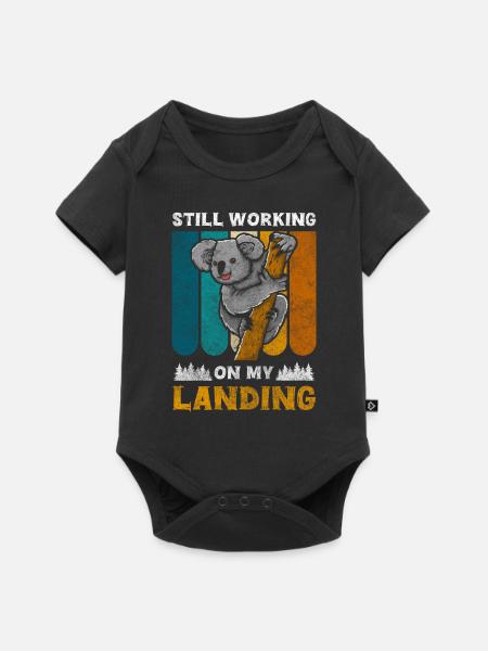 Koala Outback Artenschutz Tier - Baby Premium Kurzarmbody - Schwarz