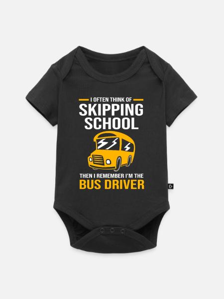 Schulbusfahrer Busfahrer Schulbus - Baby Premium Kurzarmbody - Schwarz