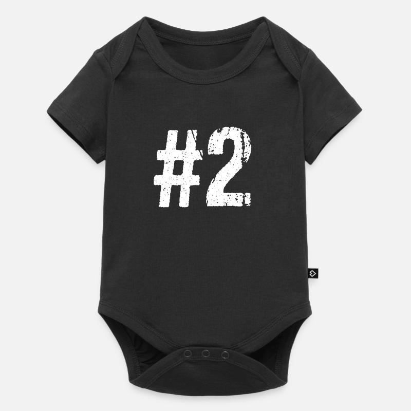 Teamplayer Hashtag Nummer 2 Zwei Mannschaft - Baby Premium Kurzarmbody - Schwarz