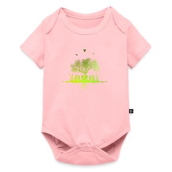 Arbre Vert - Nature Arbre Ville cadeau urbain - Body à manches courtes Premium Bébé - rose - Devant