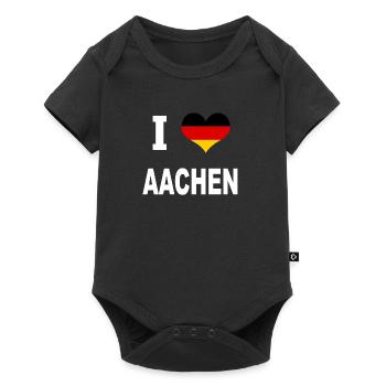 I Love Germany AACHEN - Baby Premium short-sleeve bodysuit - black - Front
