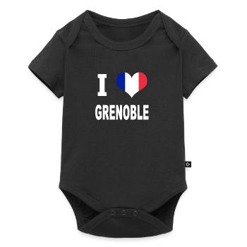 I Love GRENOBLE - Baby Premium Kurzarmbody - Schwarz - Vorne