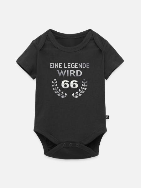 Eine Legende wird 66 - Baby Premium Kurzarmbody - Schwarz
