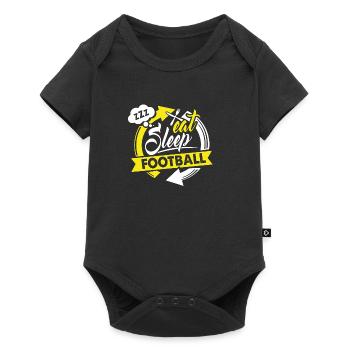 Eating - Sleeping - Soccer - Shirt Sports Gift - Baby Premium short-sleeve bodysuit - black - Front