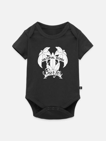 Natural Born Surfer - Baby Premium Kurzarmbody - Schwarz