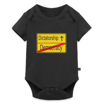 leaving Democracy entering Dictatorship - Baby Premium short-sleeve bodysuit - black - Front