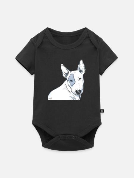 Bullterrier - Baby Premium Kurzarmbody - Schwarz