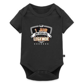1. Geburtstag Geschenk Jahr lebende Legende - Baby Premium Kurzarmbody - Schwarz - Vorne