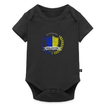 Gütesiegel Oberlausitzer Original - Baby Premium Kurzarmbody - Schwarz - Vorne