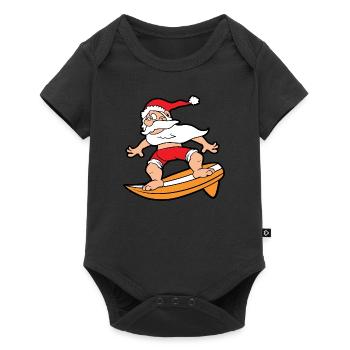 Noël drôle père Noël Noël - Body à manches courtes Premium Bébé - noir - Devant