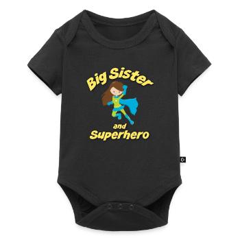 Big Sister Superhero Big sister superhero - Baby Premium short-sleeve bodysuit - black - Front