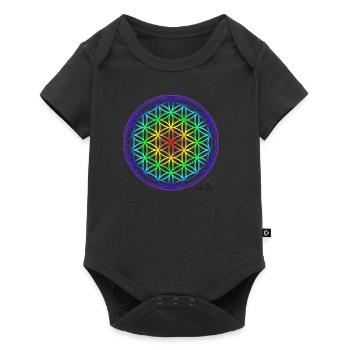 Flower of life full colors - Baby Premium short-sleeve bodysuit - black - Front