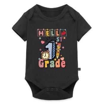 Bonjour Première année Rainbow Girls Boys Équipe d’enseignants - Body à manches courtes Premium Bébé - noir - Devant