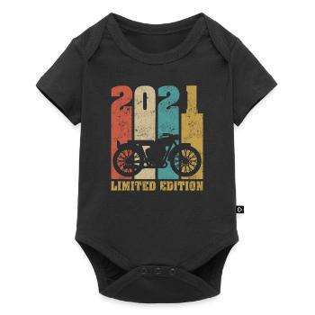 Vintage Moto 2021 Rétro Cadeau D'anniversaire - Body à manches courtes Premium Bébé - noir - Devant