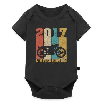 Vintage Moto 2017 Rétro Cadeau D'anniversaire - Body à manches courtes Premium Bébé - noir - Devant