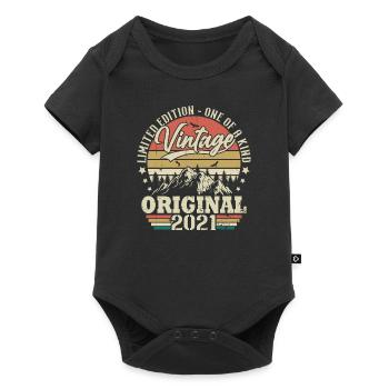Idée Cadeau D'anniversaire Vintage Original 2021 - Body à manches courtes Premium Bébé - noir - Devant