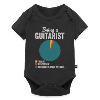 Als Gitarrist Musiker Gitarrist - Baby Premium Kurzarmbody - Schwarz - Vorne