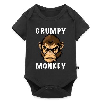 GRUMPY MONKEY - Baby Premium short-sleeve bodysuit - black - Front