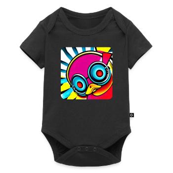 Crazy duck in bright colors - Baby Premium short-sleeve bodysuit - black - Front