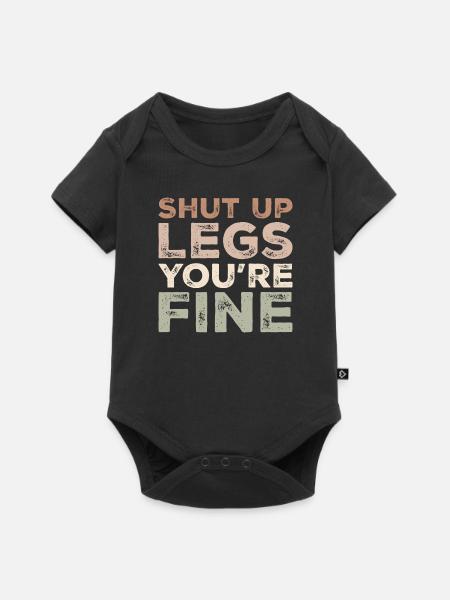 Shut Up Legs You're Fine Funny Runner Running - Premium kortærmet baby-body  - sort