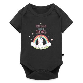 Unicorn - Baby Premium Kurzarmbody - Schwarz - Vorne