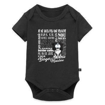 Je Suis Berger Américain Miniature - noir blancFR - Body à manches courtes Premium Bébé - noir - Devant