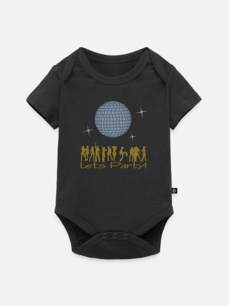 Disco - Design-Farben wählbar - Baby Premium Kurzarmbody - Schwarz