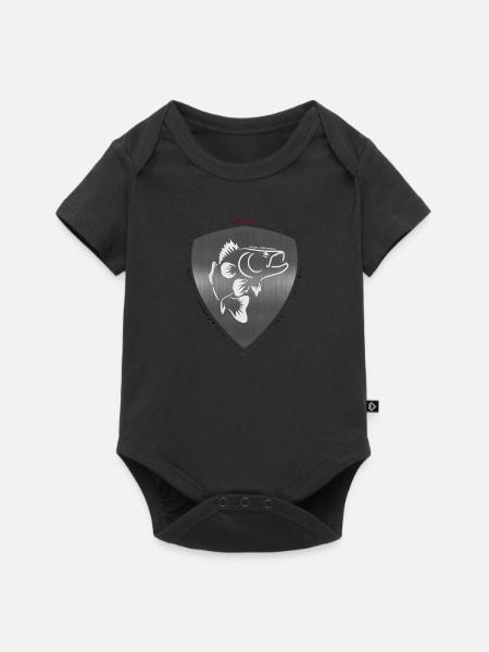 Angeln Zander - Baby Premium Kurzarmbody - Schwarz