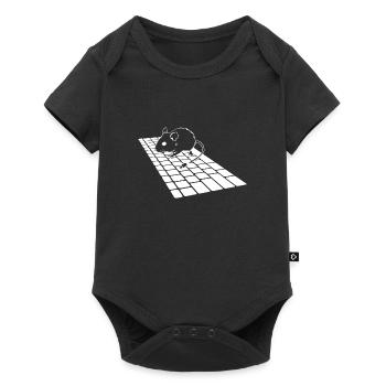 Maus - Tastatur - Computer - Geschenkidee - Baby Premium Kurzarmbody - Schwarz - Vorne