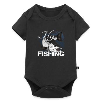 Fly fishing - trout fishing - Baby Premium short-sleeve bodysuit - black - Front