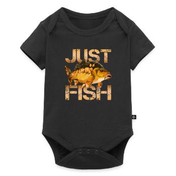 Karpfen Angeln - Baby Premium Kurzarmbody - Schwarz - Vorne