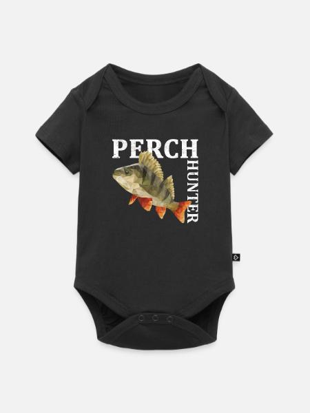 Perch fishing - Baby Premium short-sleeve bodysuit - black