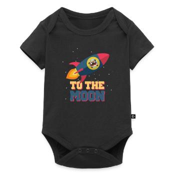 To The Moon Dog Rocket - Body à manches courtes Premium Bébé - noir - Devant