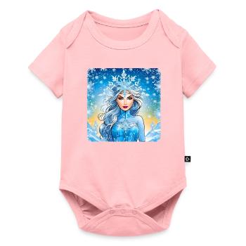Winter Ice Queen avec cristaux de glace - Body à manches courtes Premium Bébé - rose - Devant