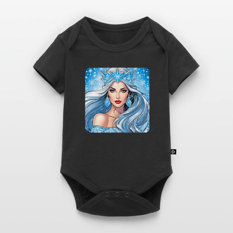 Winter Eiskönigin mit Eiskristallen Baby Premium Kurzarmbody