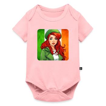 Fille rousse irlandaise cool - Body à manches courtes Premium Bébé - rose - Devant
