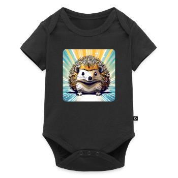 Mignon petit hérisson - Body à manches courtes Premium Bébé - noir - Devant