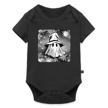 Mignon petit croque-mitaine avec de la neige - Body à manches courtes Premium Bébé - noir - Devant