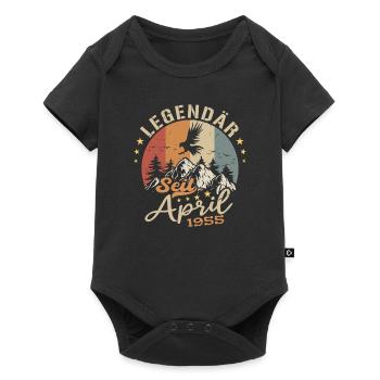 April 1955 Vintage Born Vintage Birthday - Baby Premium short-sleeve bodysuit - black - Front