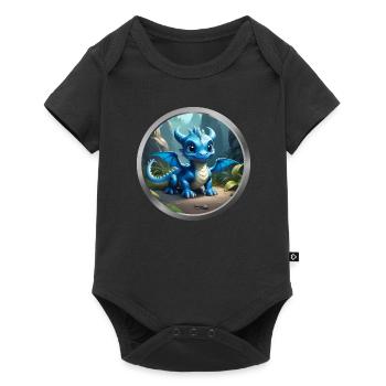 Dragon Animal - 2 - Baby Premium short-sleeve bodysuit - black - Front