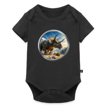 Triceratops Animal - Baby Premium short-sleeve bodysuit - black - Front