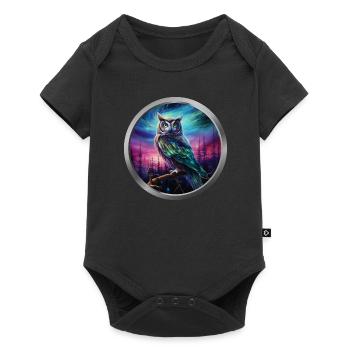 Owl Animal - 4 - Baby Premium short-sleeve bodysuit - black - Front