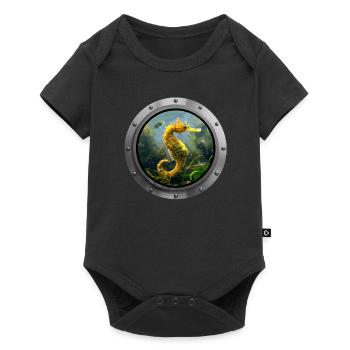Seahorse Animal - 5 - Baby Premium short-sleeve bodysuit - black - Front