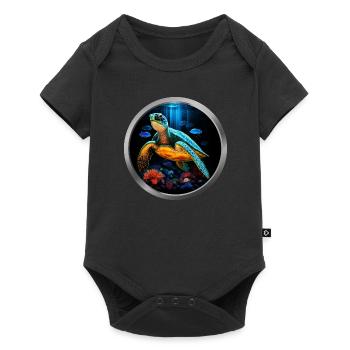 Sea Turtle - 5 - Baby Premium short-sleeve bodysuit - black - Front