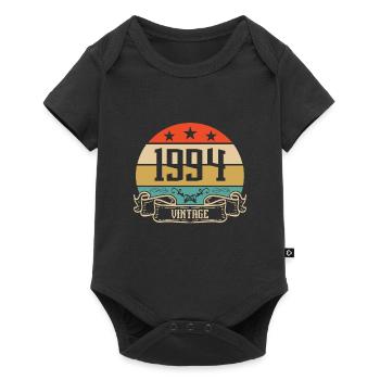 1994 Vintage Geburtstag Retro Classic - Baby Premium Kurzarmbody - Schwarz - Vorne