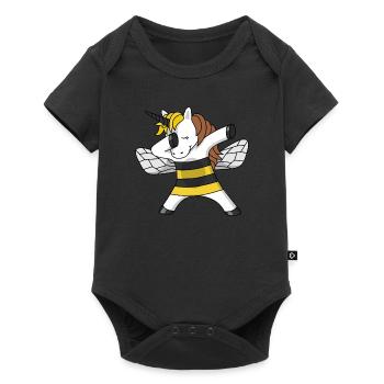 Bee Unicorn unicorn bee Beekeeper dabbing dab - Baby Premium short-sleeve bodysuit - black - Front