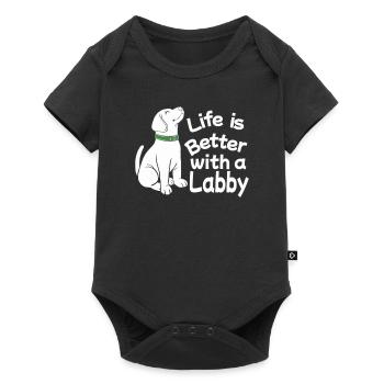 Labrador Dog Dog owner Mistress Mr. Wau - Baby Premium short-sleeve bodysuit - black - Front