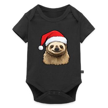 Sloth Christmas Winter Sloths Animals - Baby Premium short-sleeve bodysuit - black - Front