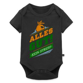 Alles gut! Kein Stress! - Baby Premium Kurzarmbody - Schwarz - Vorne